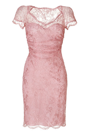EMILIO PUCCI Draped Lace Overlay Dress in New Pink