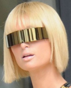 Paris Hilton In Maison Martin Margiela Sunglasses